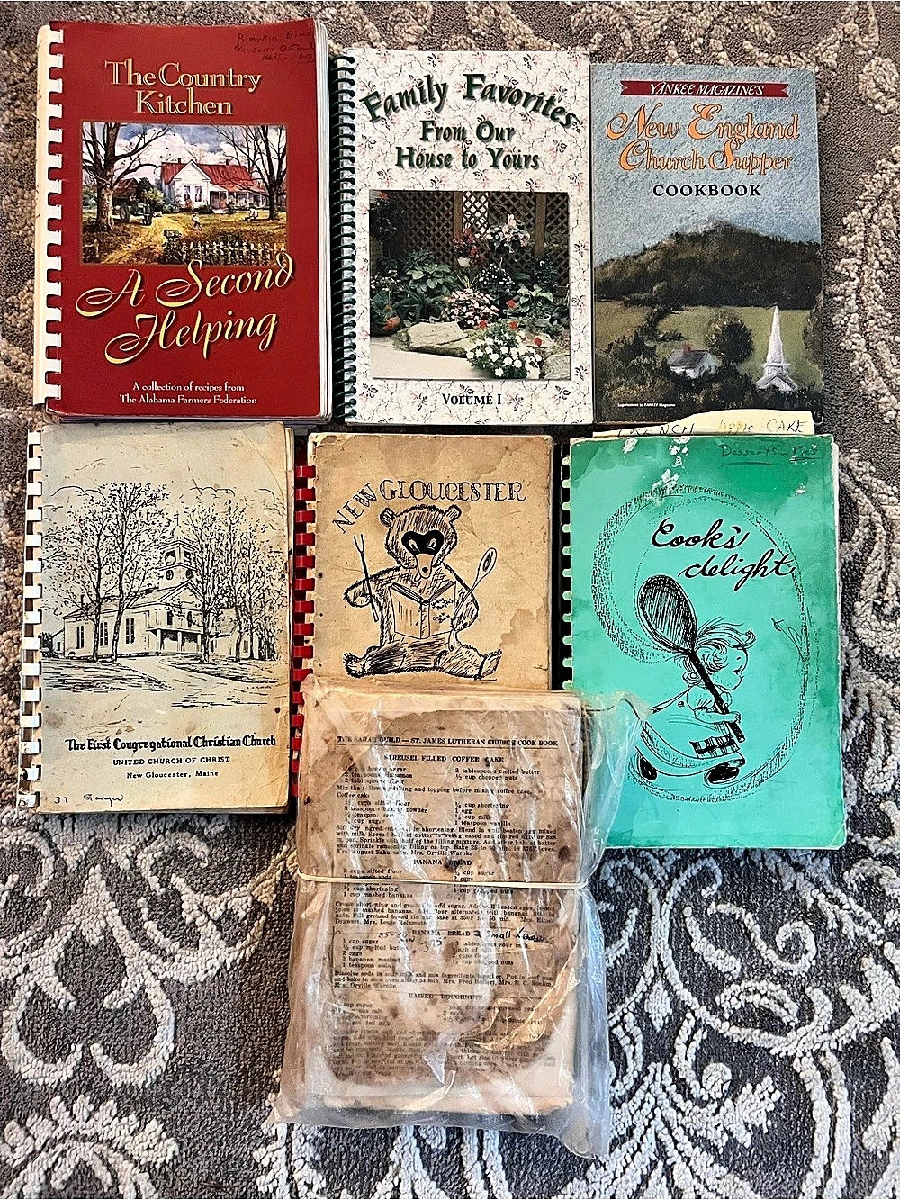 Vintage Cookbooks lot 7 Recipe Booklets Set church Community farmhouse
